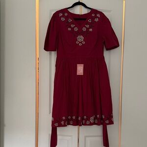 Ivy City Co Heidi Floral Dress with Floral Embroidery